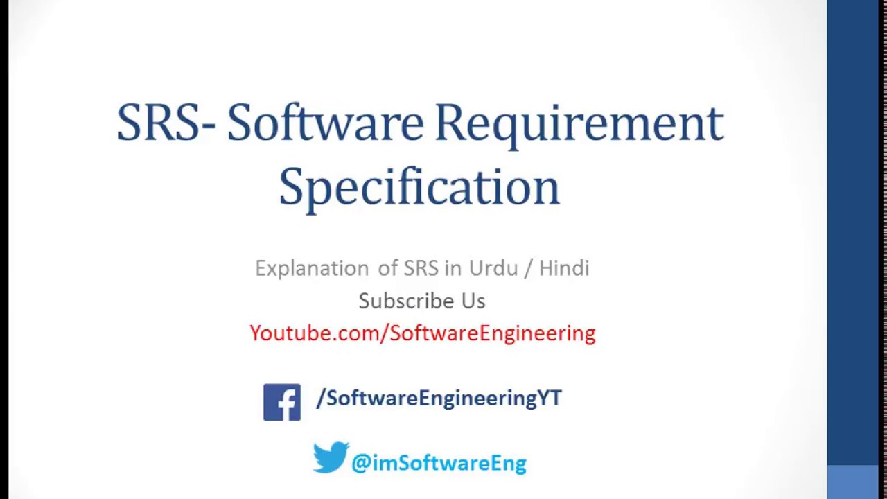 srs document in software engineering